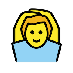 Homem a fazer o gesto de OK Emoji Openmoji
