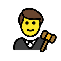 Giudice uomo Emoji Openmoji