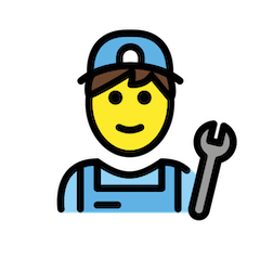 👨‍🔧 Profesional De La Mecánica Hombre Emoji en Openmoji