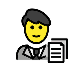 👨‍💼 Man Office Worker Emoji in Openmoji