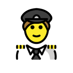 👨‍✈️ Piloto De Avião Homem Emoji nos Openmoji