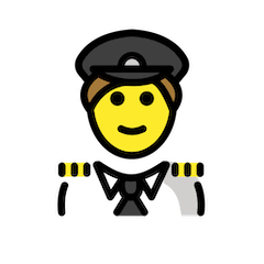 Pilot Bărbat on Openmoji