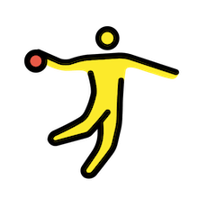 Homme qui joue au handball Émoji Openmoji