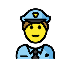 👮‍♂️ Policial Homem Emoji nos Openmoji