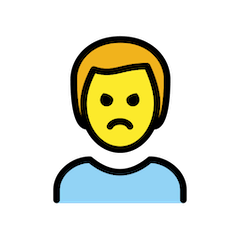 Man Pouting Emoji in Openmoji
