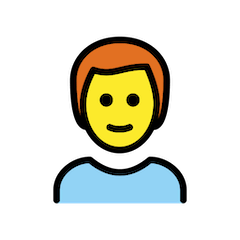 Homem com cabelo ruivo Emoji Openmoji