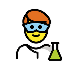 Cientista (homem) Emoji Openmoji