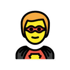 Homem Super-herói Emoji Openmoji