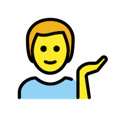 💁‍♂️ Uomo Con Suggerimento Emoji su Openmoji