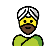 Man Wearing Turban Emoji in Openmoji