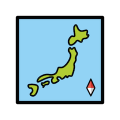 Harta Japoniei on Openmoji
