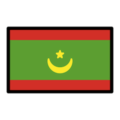 Bandeira da Mauritânia Emoji Openmoji