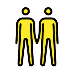 👬 Dois homens de mãos dadas Emoji nos Openmoji