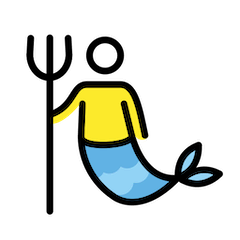 🧜‍♂️ Wassermann Emoji auf Openmoji