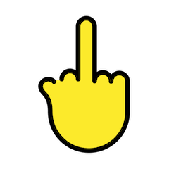 Middle Finger on Openmoji