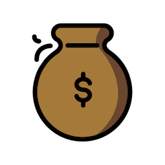 Saco de dinheiro Emoji Openmoji