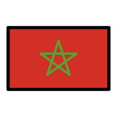 Bandiera del Marocco Emoji Openmoji
