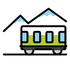 🚞 Treno con montagna Emoji su Openmoji
