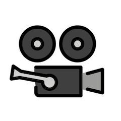 Câmera de cinema Emoji Openmoji