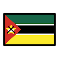 Bandeira de Moçambique Emoji Openmoji