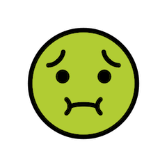 Nauseated Face Emoji in Openmoji