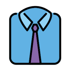 Рубашка с галстуком Эмодзи в Openmoji