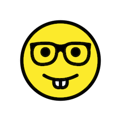 Faccina sorridente con occhiali on Openmoji