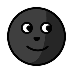 🌚 Lua nova com cara Emoji nos Openmoji