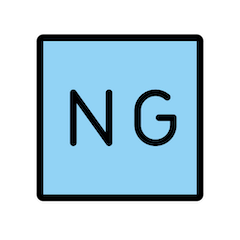 Sigla NG in inglese Emoji Openmoji