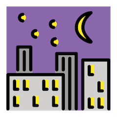 🌃 Notte stellata Emoji su Openmoji