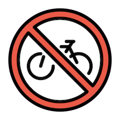 🚳 Zona proibida a bicicletas Emoji nos Openmoji