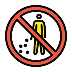 Proibido vazar lixo Emoji Openmoji
