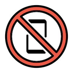 📵 Uso de telemovel proibido Emoji nos Openmoji