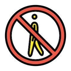 Proibido a peões Emoji Openmoji