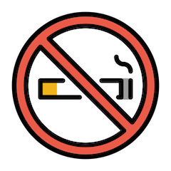 ป้ายสัญลักษณ์ห้ามสูบบุหรี่ on Openmoji