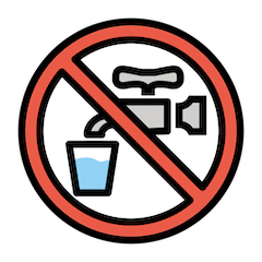 Вода непригодна для питья Эмодзи в Openmoji