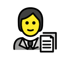 🧑‍💼 Büroarbeiter(in) Emoji auf Openmoji