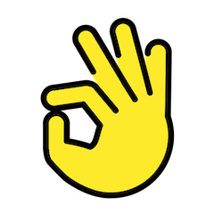 Señal de aprobación con la mano Emoji Openmoji