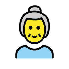 👵 Donna anziana Emoji su Openmoji