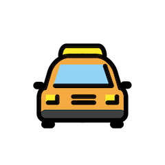 Heranfahrendes Taxi Emoji Openmoji