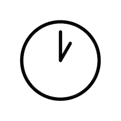 One O’clock Emoji in Openmoji