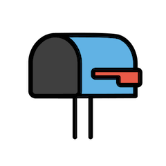 📭 Cassetta della posta aperta con la bandiera abbassata Emoji su Openmoji