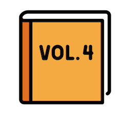 Livro escolar cor de laranja Emoji Openmoji