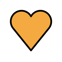 Orange Heart Emoji in Openmoji