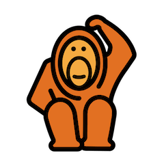 Orangutan on Openmoji