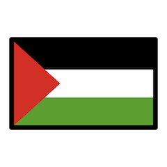 Bandeira dos Territórios Palestinianos Emoji Openmoji