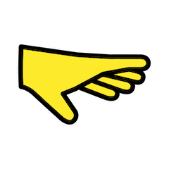 🫳 Mão com a palma para baixo Emoji nos Openmoji