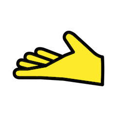 🫴 Mano con il palmo verso l’alto Emoji su Openmoji