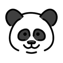Tête de panda Émoji Openmoji
