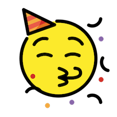 Partying Face Emoji in Openmoji
